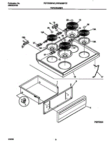 04 - Top / Drawer parts for Frigidaire Range FEF353BFWC from AppliancePartsPros.com
