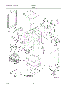05 - Body parts for Frigidaire Range FEF352ASG from AppliancePartsPros.com