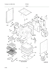 05 - Body parts for Frigidaire Range FEF355ABJ from AppliancePartsPros.com