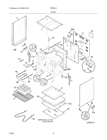 05 - Body parts for Frigidaire Range FEF351CWB from AppliancePartsPros.com