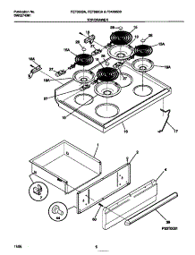 04 - Top / Drawer parts for Frigidaire Range FEF350CASE from AppliancePartsPros.com
