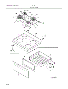 07 - Top / Drawer parts for Frigidaire Range FEF352FSA from AppliancePartsPros.com