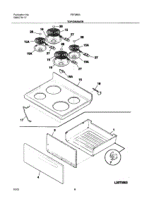 07 - Top / Drawer parts for Frigidaire Range FEF355AQE from AppliancePartsPros.com