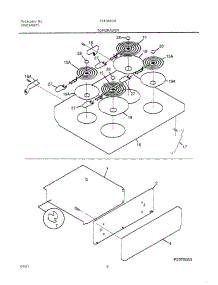 07 - Top / Drawer parts for Frigidaire Range FEF356CHSD from AppliancePartsPros.com