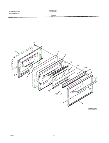 09 - Door parts for Frigidaire Range FEF356CHSD from AppliancePartsPros.com