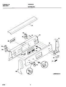 03 - Backguard parts for Frigidaire Range FEF357CGSA from AppliancePartsPros.com