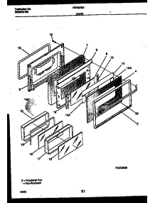 06 - Door Parts parts for Frigidaire Range FEF357BAWA from AppliancePartsPros.com
