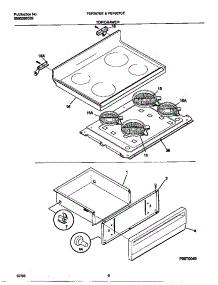 04 - Top / Drawer parts for Frigidaire Range FEF357CESB from AppliancePartsPros.com