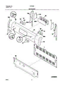 03 - Backguard parts for Frigidaire Range FEF365BWA from AppliancePartsPros.com