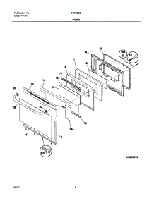 09 - Door parts for Frigidaire Range FEF365BWA from AppliancePartsPros.com