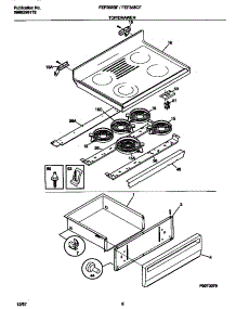 04 - Top / Drawer parts for Frigidaire Range FEF358CFSA from AppliancePartsPros.com