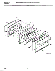 05 - Door parts for Frigidaire Range FEF365BGWB from AppliancePartsPros.com