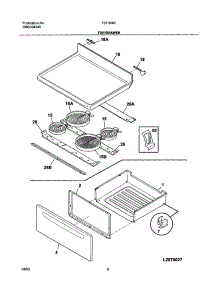 07 - Top / Drawer parts for Frigidaire Range FEF366CSB from AppliancePartsPros.com