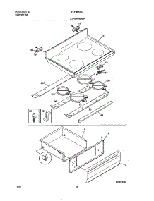 07 - Top / Drawer parts for Frigidaire Range FEF365BGDE from AppliancePartsPros.com
