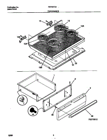 04 - Top / Drawer parts for Frigidaire Range FEF367CASE from AppliancePartsPros.com