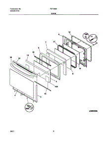 09 - Door parts for Frigidaire Range FEF366ABB from AppliancePartsPros.com