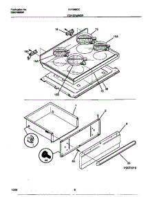 04 - Top / Drawer parts for Frigidaire Range FEF368CCSE from AppliancePartsPros.com