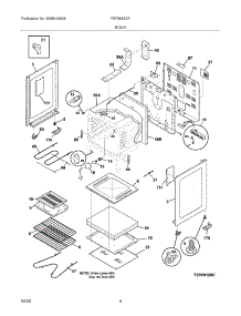 05 - Body parts for Frigidaire Range FEF366ECF from AppliancePartsPros.com