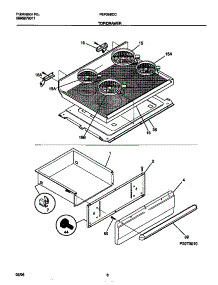 04 - Top / Drawer parts for Frigidaire Range FEF368CCTD from AppliancePartsPros.com