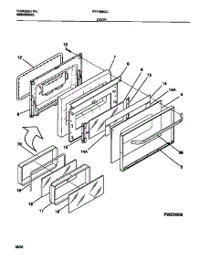 05 - Door parts for Frigidaire Range FEF368CCSB from AppliancePartsPros.com