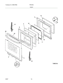 09 - Door parts for Frigidaire Range FEF368GQA from AppliancePartsPros.com