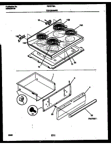 04 - Cooktop And Drawer Parts parts for Frigidaire Range FEF377BADA from AppliancePartsPros.com
