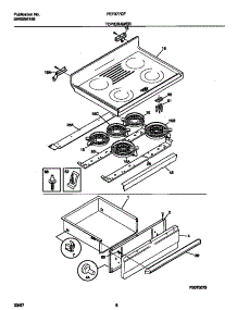 04 - Top / Drawer parts for Frigidaire Range FEF377CFSA from AppliancePartsPros.com