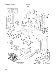 05 - Body parts for Frigidaire Range FEF375GCF from AppliancePartsPros.com