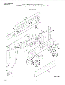 03 - Backguard parts for Frigidaire Range FEF377CFBE from AppliancePartsPros.com