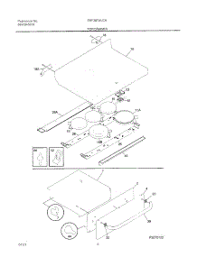 07 - Top / Drawer parts for Frigidaire Range FEF387WJCA from AppliancePartsPros.com