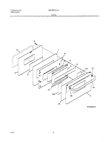 09 - Door parts for Frigidaire Range FEF387WJCA from AppliancePartsPros.com