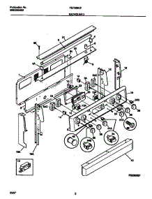 02 - Backguard parts for Frigidaire Range FEF389CFTA from AppliancePartsPros.com
