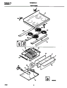 04 - Top / Drawer parts for Frigidaire Range FEF388WCCH from AppliancePartsPros.com