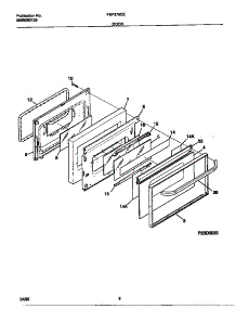 05 - Door parts for Frigidaire Range FEF378CESA from AppliancePartsPros.com