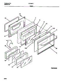 05 - Door parts for Frigidaire Range FEF385CCTC from AppliancePartsPros.com