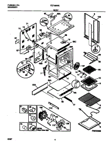 03 - Body parts for Frigidaire Range FEF389WECD from AppliancePartsPros.com