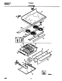 04 - Top / Drawer parts for Frigidaire Range FEF389WESD from AppliancePartsPros.com