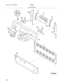 03 - Backguard parts for Frigidaire Range FEFB66ECB from AppliancePartsPros.com