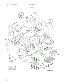 05 - Body parts for Frigidaire Range FEF455BBH from AppliancePartsPros.com