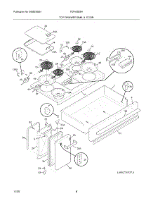 07 - Top / Drawer / Small Door parts for Frigidaire Range FEF455BBH from AppliancePartsPros.com
