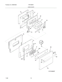 09 - Oven Door parts for Frigidaire Range FEF455BBH from AppliancePartsPros.com