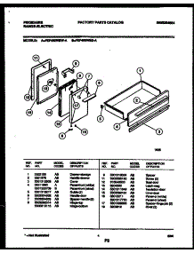 03 - Door And Drawer Parts parts for Frigidaire Range FEF450WBDA from AppliancePartsPros.com