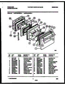 04 - Door Parts parts for Frigidaire Range FEF450WBDA from AppliancePartsPros.com