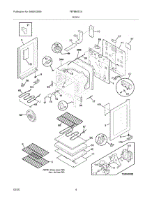05 - Body parts for Frigidaire Range FEFB89ECA from AppliancePartsPros.com