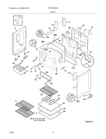 05 - Body parts for Frigidaire Range FEFB7ABDCB from AppliancePartsPros.com