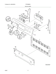 03 - Backguard parts for Frigidaire Range FEFBM8ESA from AppliancePartsPros.com