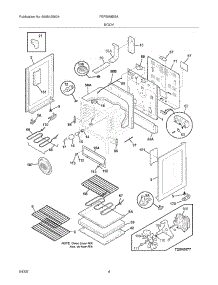 05 - Body parts for Frigidaire Range FEFBM8ESA from AppliancePartsPros.com