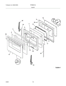 09 - Door parts for Frigidaire Range FEFB89ECA from AppliancePartsPros.com