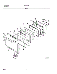 09 - Door parts for Frigidaire Range FEFL74ASE from AppliancePartsPros.com