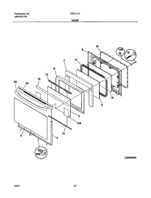 09 - Door parts for Frigidaire Range FEFL77AQA from AppliancePartsPros.com